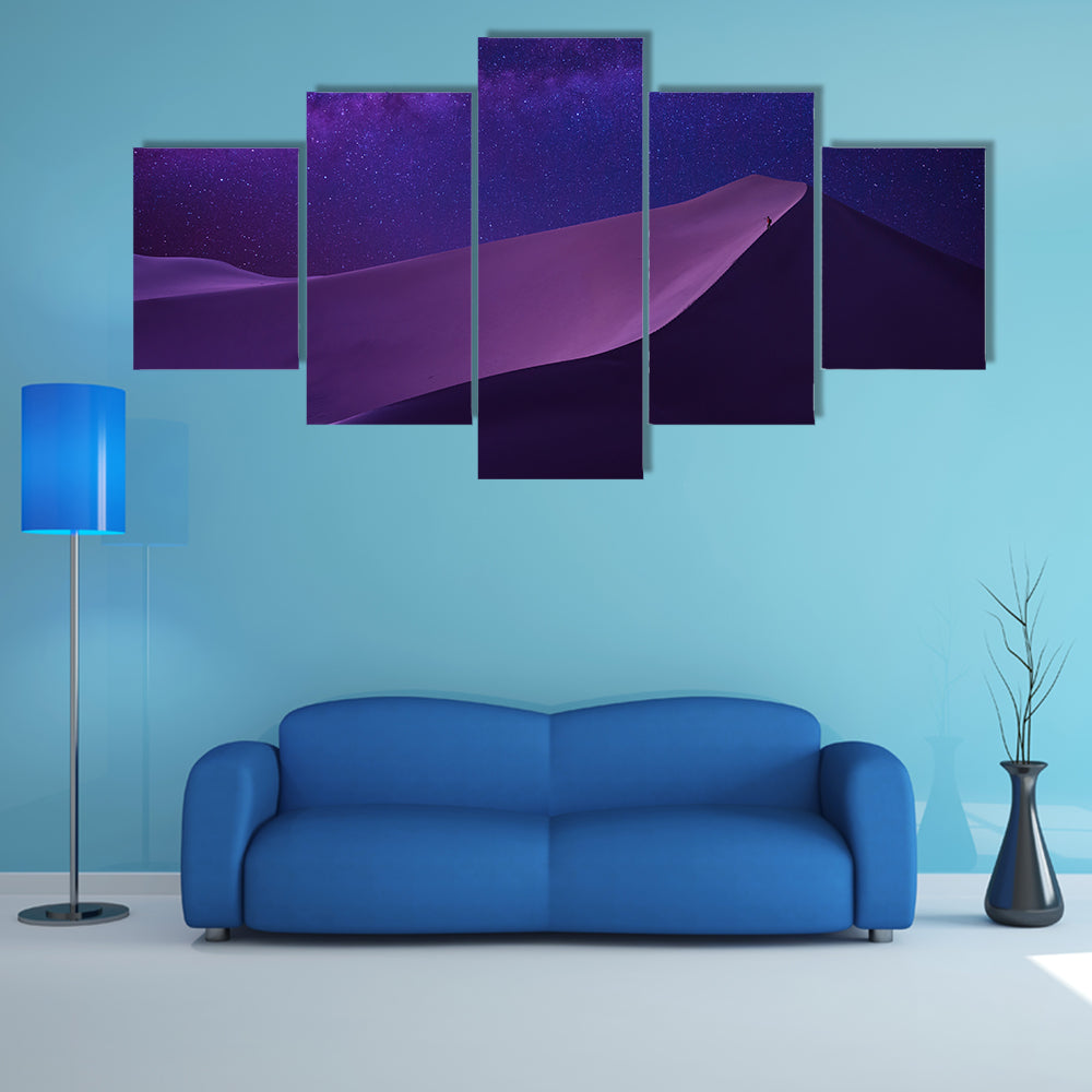 Milky Way Over Sahara Dunes Canvas Wall Art