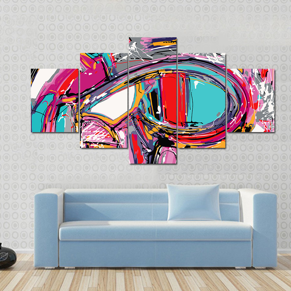 Hand Brush Texture Abstract Painting Canvas Wall Art