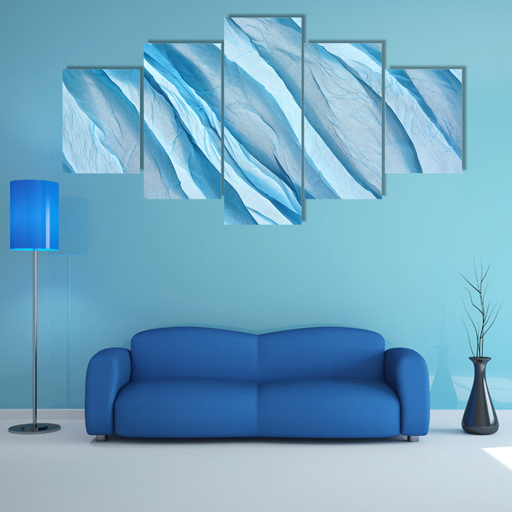 Soft Blue Chiffon Waves Canvas Wall Art
