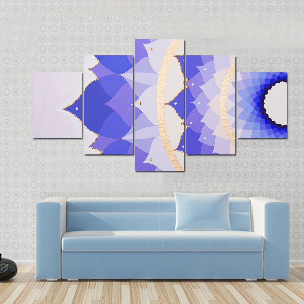 Purple Flower Mandala Canvas Wall Art