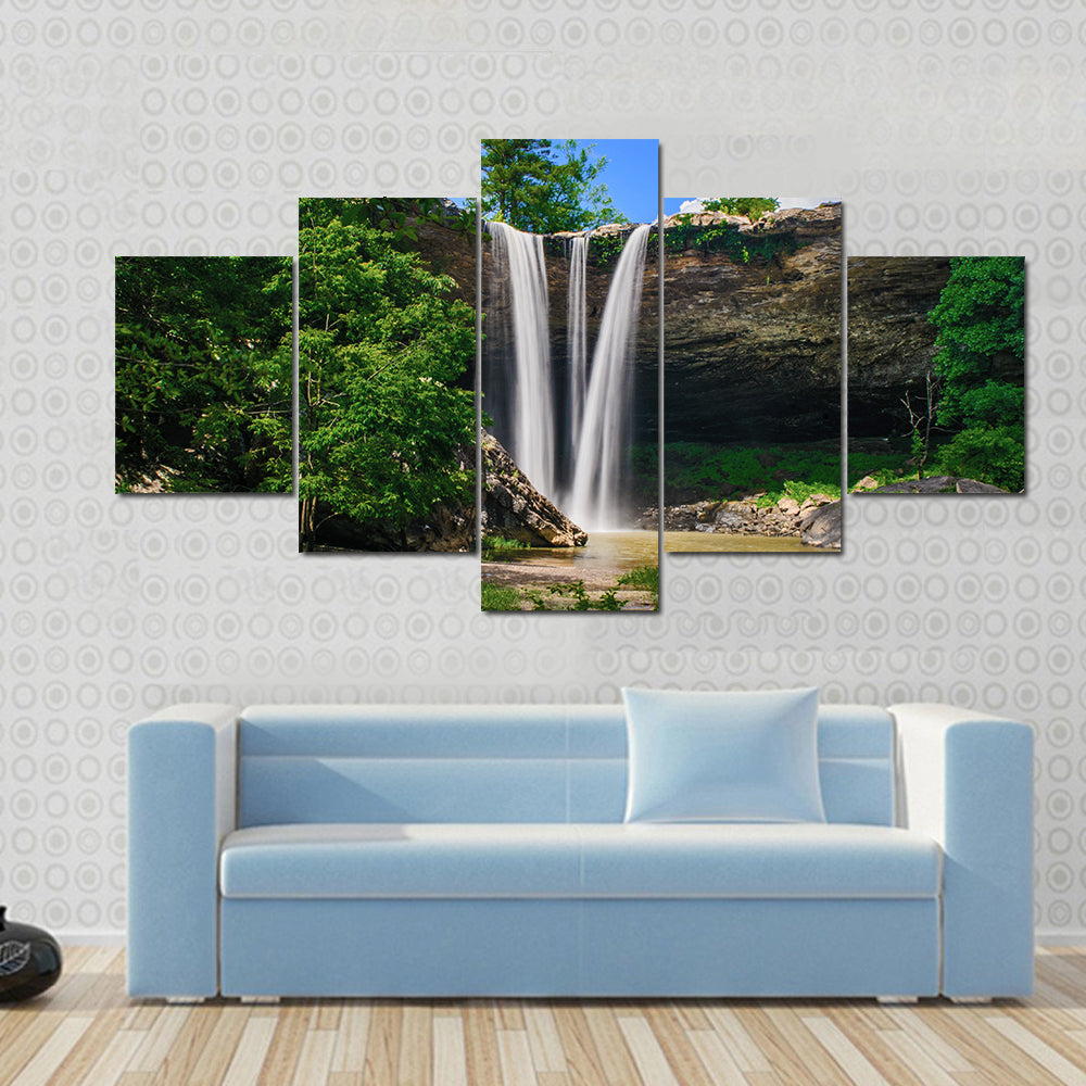 Noccalula Waterfall with Split Falls Canvas Wall Art