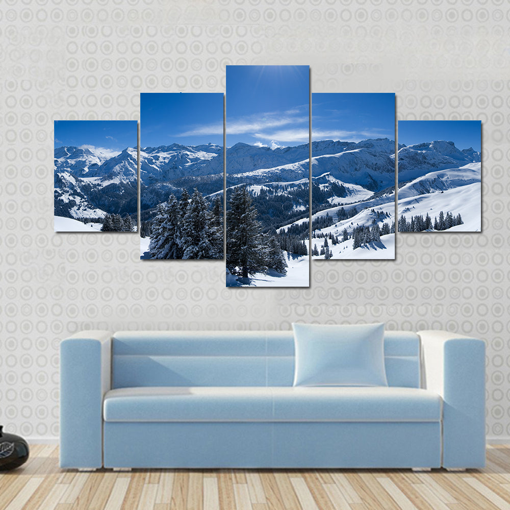 Bernese Alps Near Lenk In Switzerland Canvas Wall Art