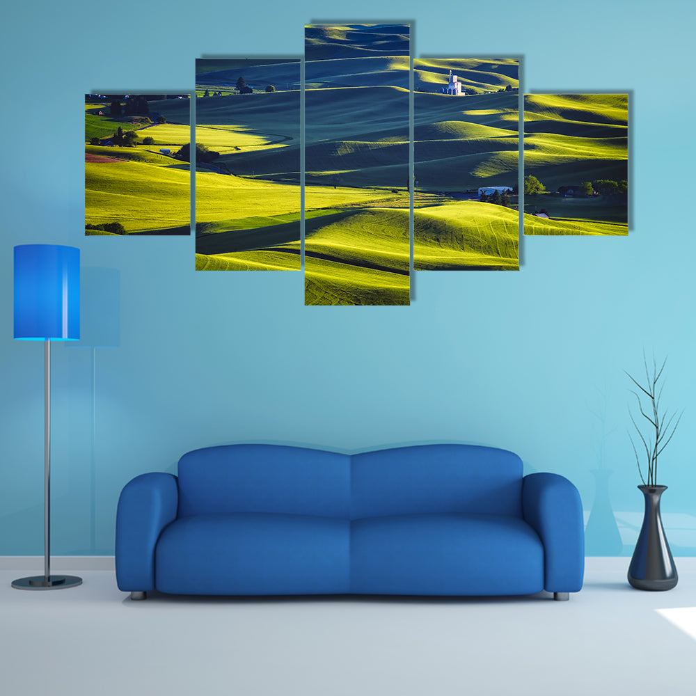 Palouse Rolling Hills at Sunset Canvas Wall Art