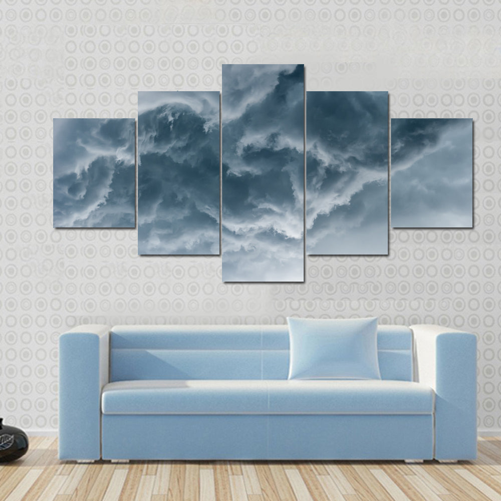 Dramatic Sky With Stormy Clouds Canvas Wall Art
