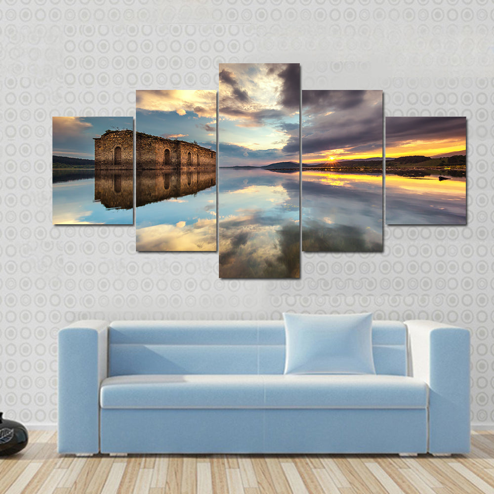Abandoned Church In Dam Jrebchevo In Bulgaria Canvas Wall Art