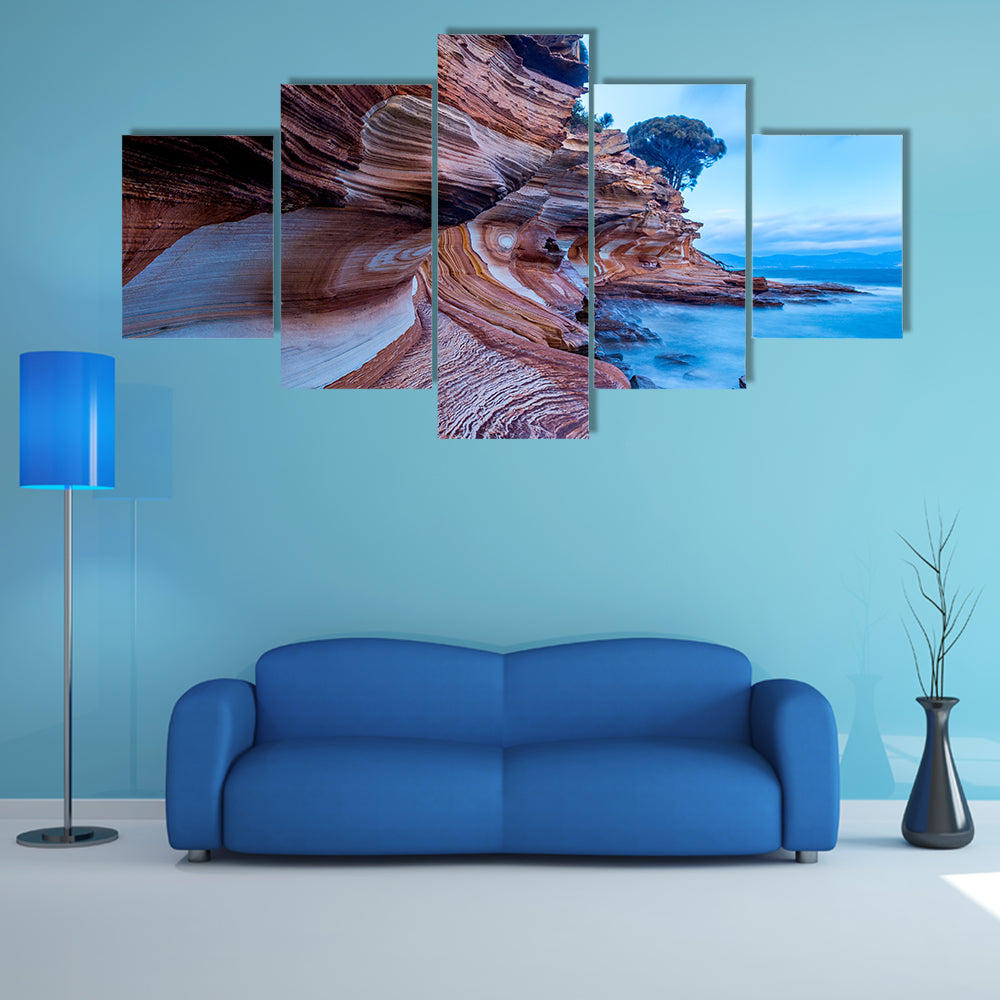 Painted Cliffs on Maria Island Canvas Wall Art