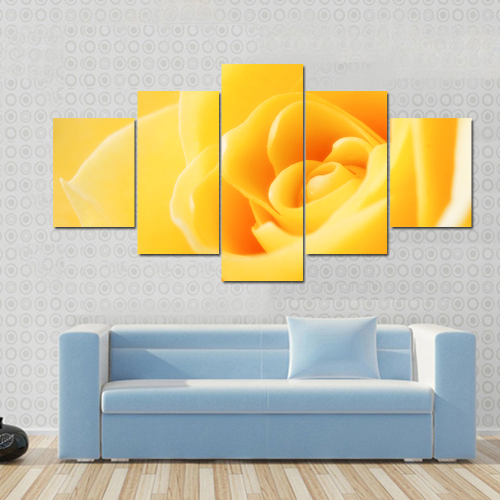 Yellow Rose Close-Up Canvas Wall Art