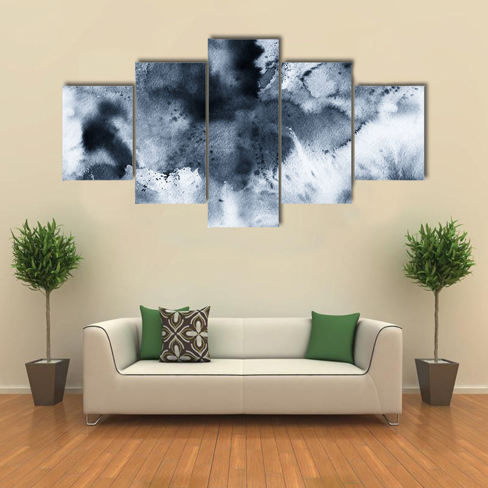 Seamless Ink Wash Abstract Canvas Wall Art