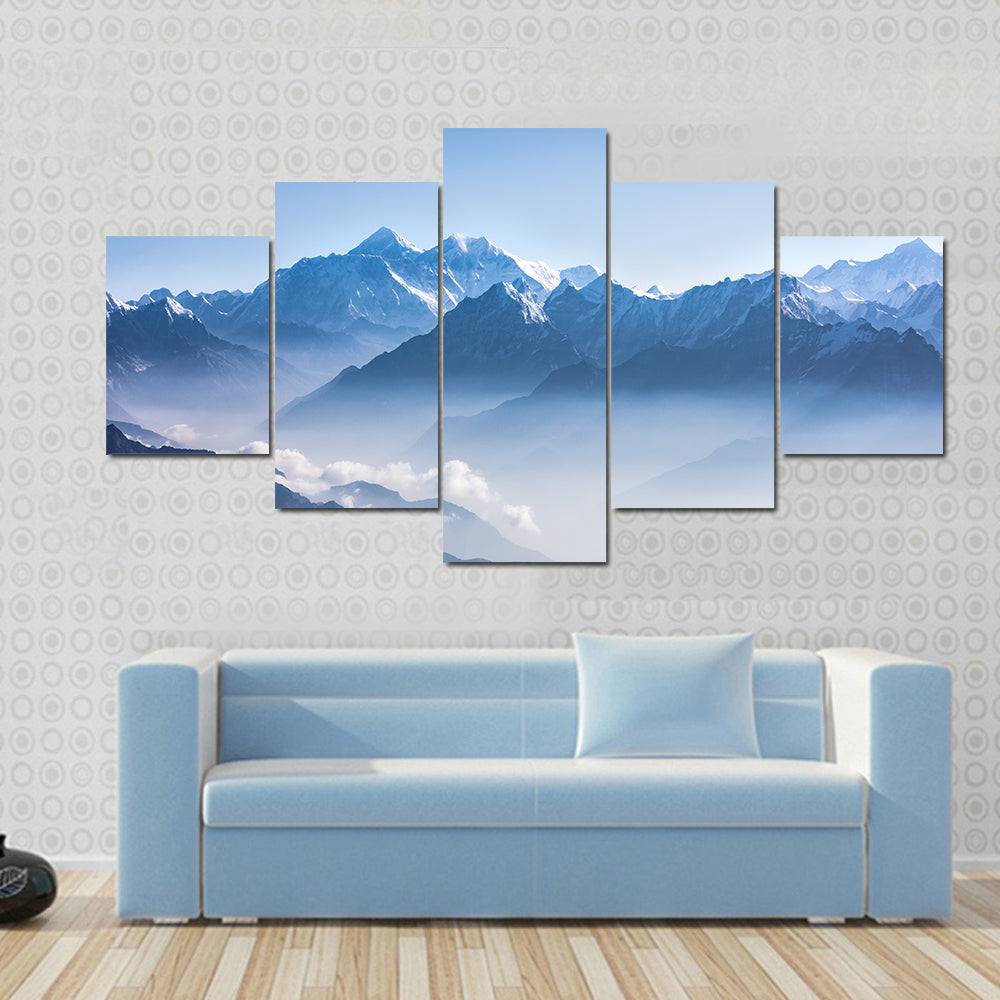 Daylight View of Mount Everest Canvas Wall Art