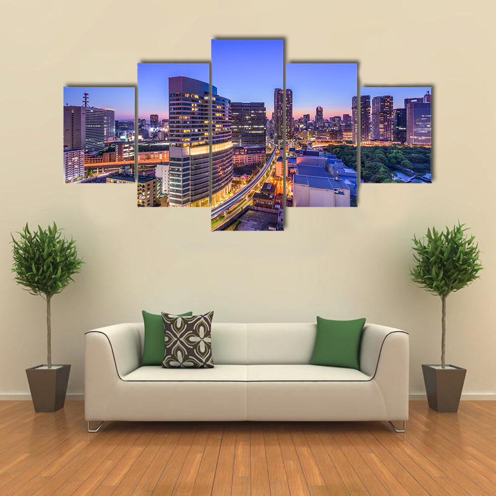 Tokyo Cityscape In Japan Canvas Wall Art