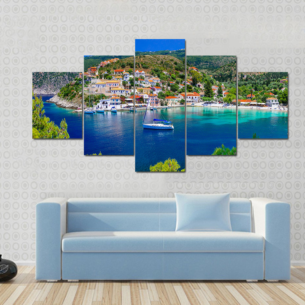 Assos Village, Greece Canvas Wall Art