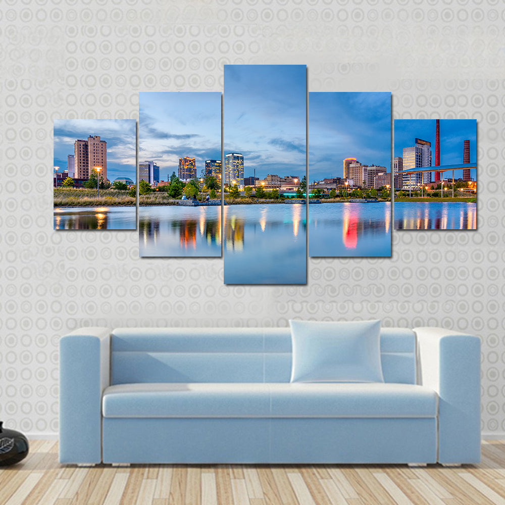 Birmingham Downtown Skyline Canvas Wall Art