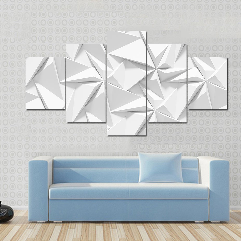 Origami Paper Geometric Pattern Canvas Wall Art