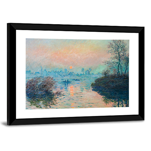 Claude Monet Sunrise Over River Canvas Wall Art