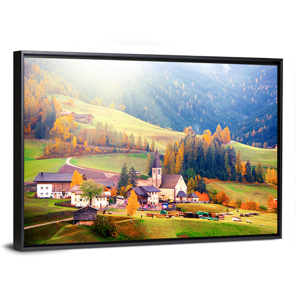 Santa Maddalena Village at Sunrise Canvas Wall Art