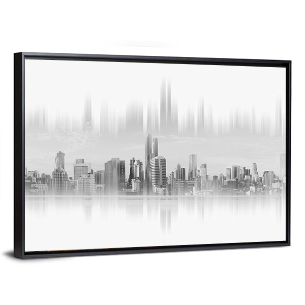 City Network Connection Canvas Wall Art