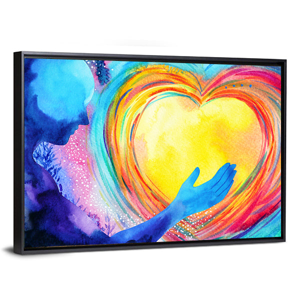 Human And Love Spirit Concept Canvas Wall Art