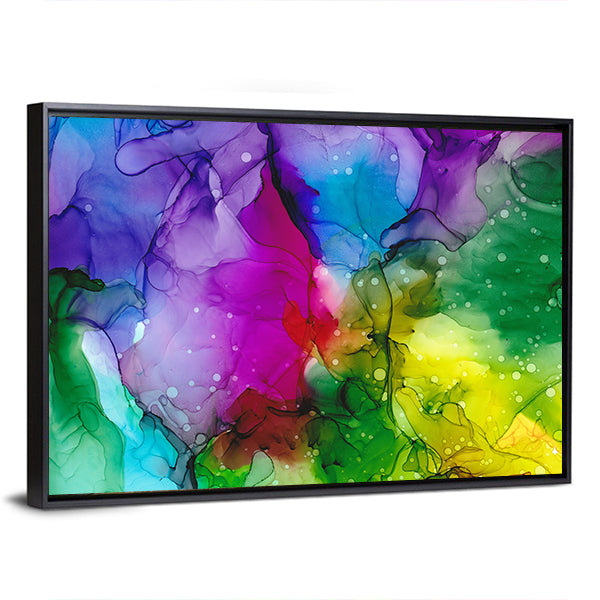 Colorful Alcohol Ink Abstract Canvas Wall Art