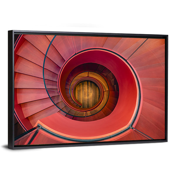 Spiral Staircase Architecture Canvas Wall Art
