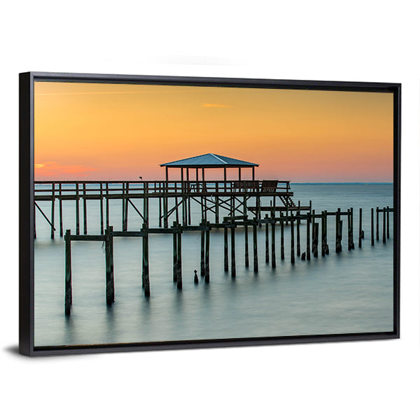Fairhope Pier at Sunset Canvas Wall Art