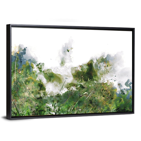 Wild Jungle Watercolor Texture Canvas Wall Art
