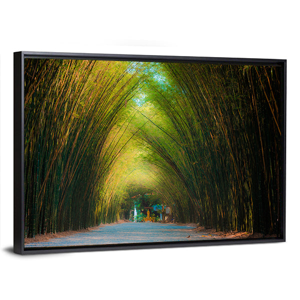 Tunnel Bamboo Trees In Thailand Canvas Wall Art