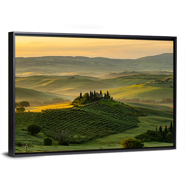Tuscany Rolling Hills with Cypress Trees Canvas Wall Art