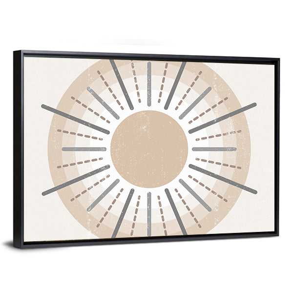 Minimalist Boho Sun Print Canvas Wall Art