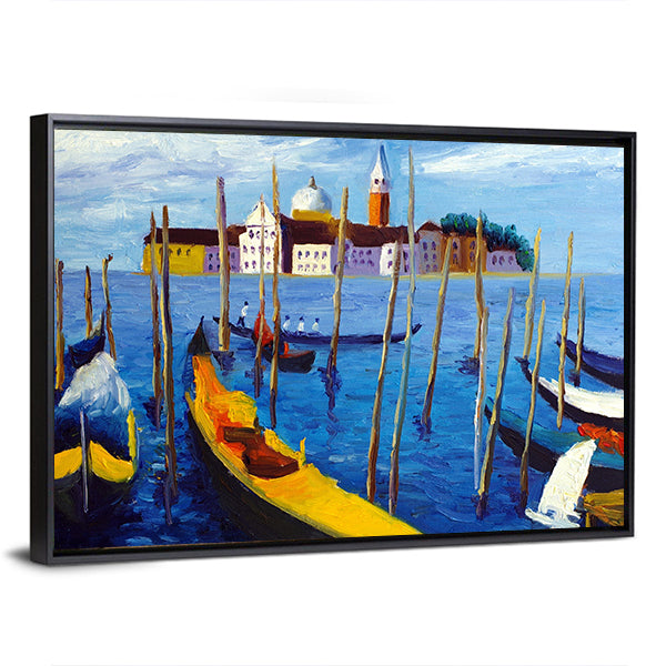Venetian Gondolas Oil Painting Canvas Wall Art
