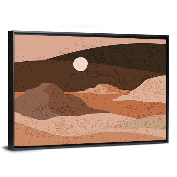 Minimal Desert Landscape Canvas Wall Art