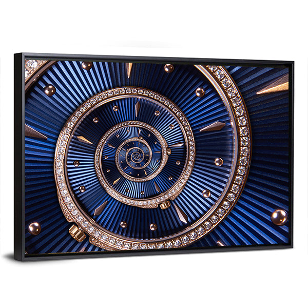 Time Spiral Watch Dial Canvas Wall Art