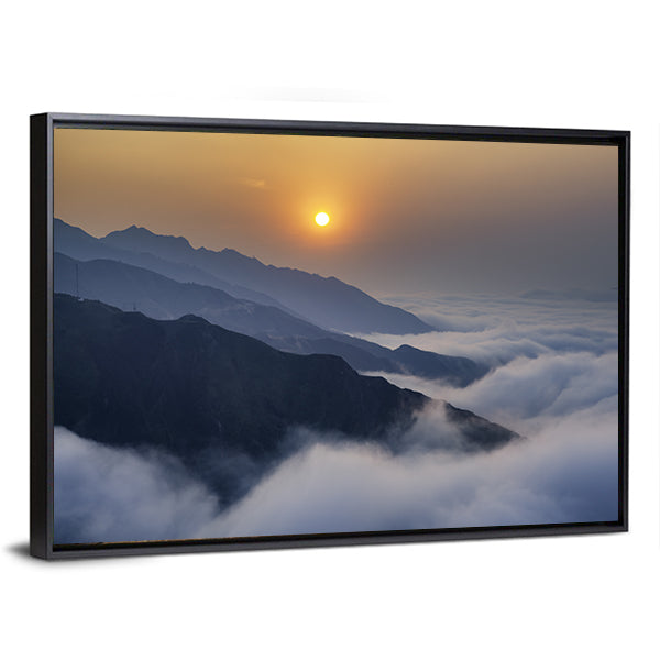 Ta Xua Mountain Range at Sunset Canvas Wall Art