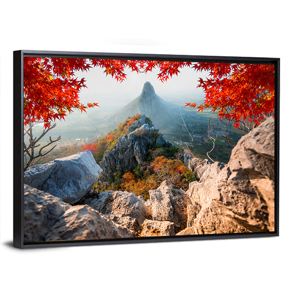 Scenic Khao No Nakhon Sawan Mountain In Thailand Canvas Wall Art
