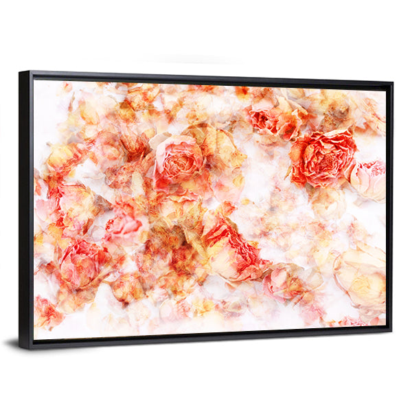 Dry Roses Watercolor Floral Canvas Wall Art