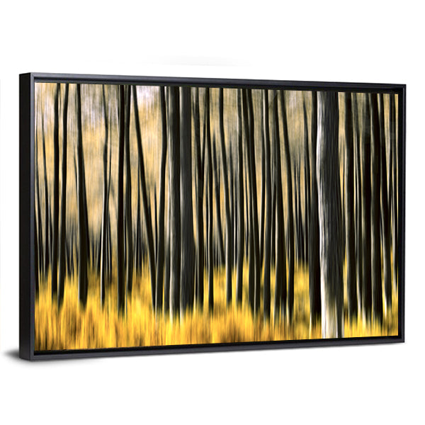 Motion Blur Forest Canvas Wall Art