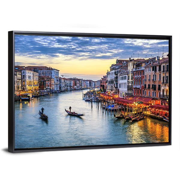 Grand Canal Venice at Sunset Canvas Wall Art