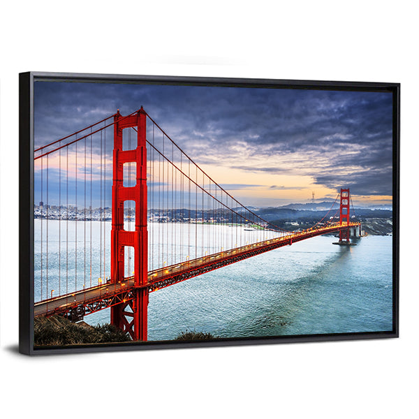 Golden Gate Bridge at Dusk Canvas Wall Art