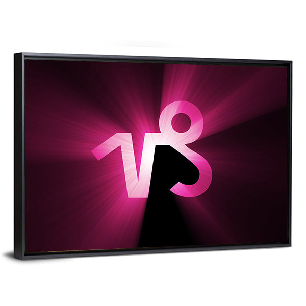 Capricorn Zodiac Symbol Canvas Wall Art