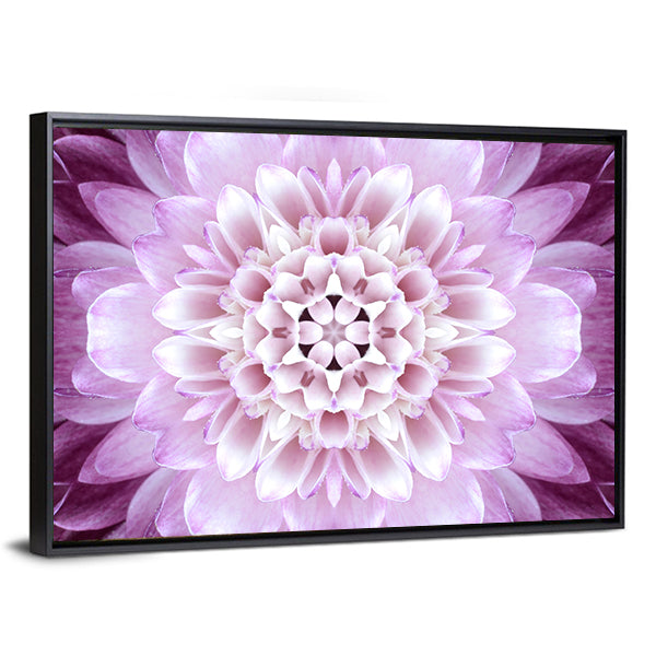 Purple Concentric Flower Canvas Wall Art