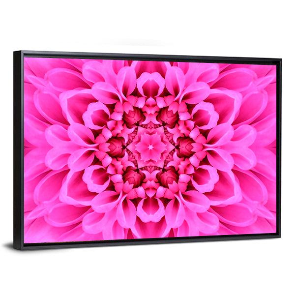 Pink Concentric Flower Canvas Wall Art