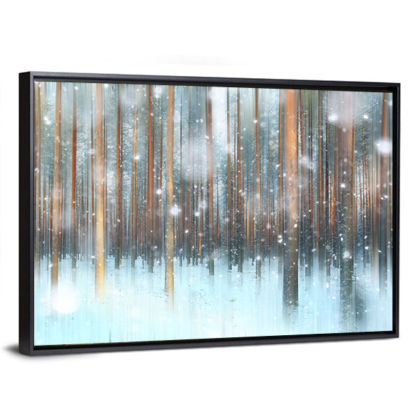 Magical Winter Forest Canvas Wall Art