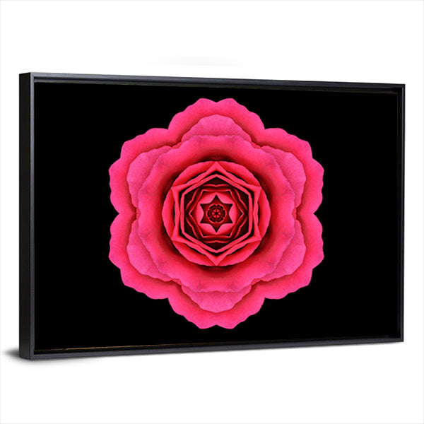 Pink Kaleidoscope Flower Canvas Wall Art