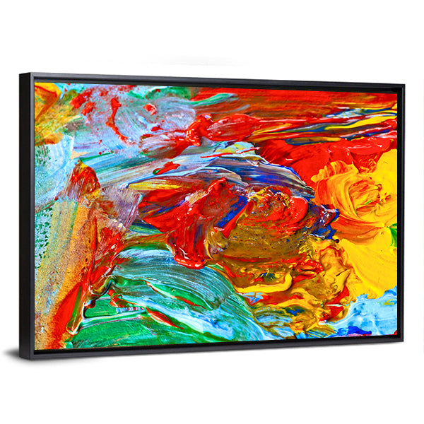 Oil Brushstrokes Abstract Painting Canvas Wall Art