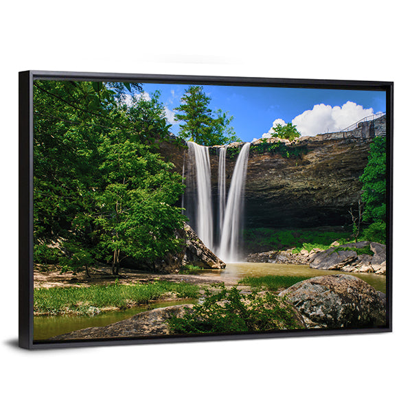 Noccalula Waterfall with Split Falls Canvas Wall Art