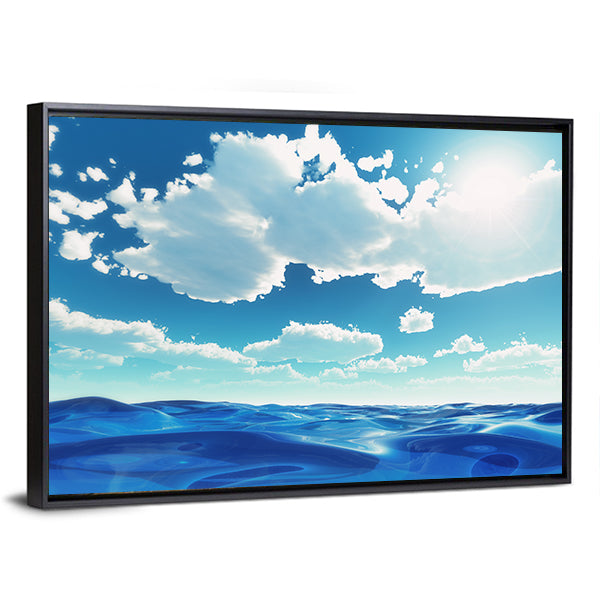Summer Ocean Waves Canvas Wall Art