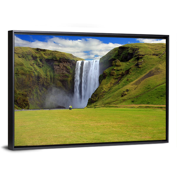 Skogarfoss Waterfall In South East Iceland Canvas Wall Art
