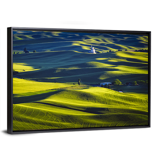 Palouse Rolling Hills at Sunset Canvas Wall Art