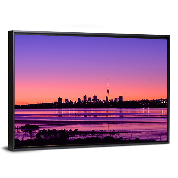 Auckland City Sunrise Canvas Wall Art