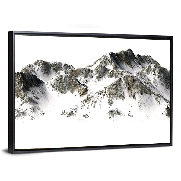 Snowy Mountain Peak Canvas Wall Art