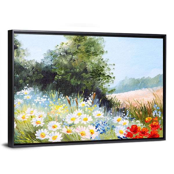Meadow of Daisies Canvas Wall Art